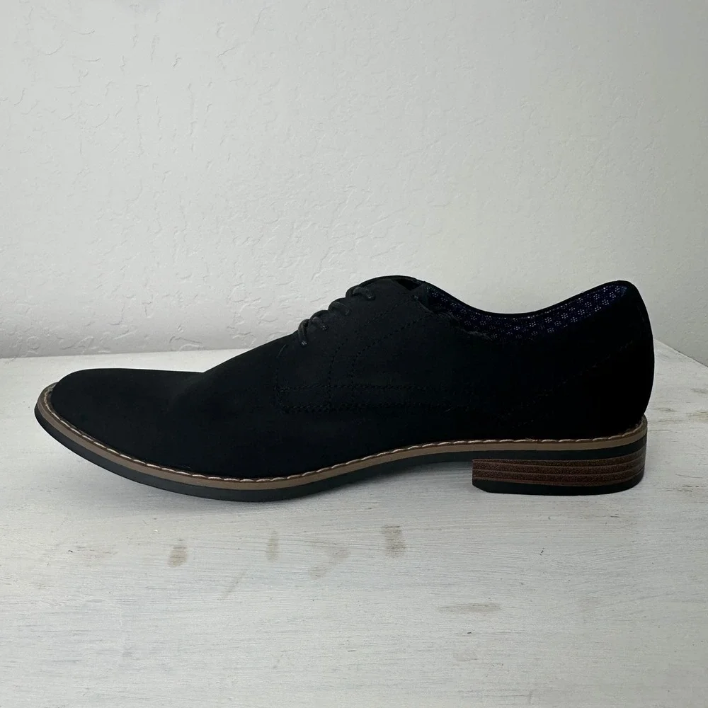 Perry Ellis Dress Shoes Mens 10W Jackson 2 Wide Black Ultra Foam Portfolio